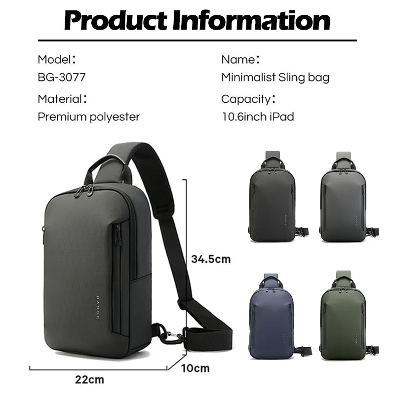 Bange Waterproof Sling Bag – Lightweight Men's Chest & Shoulder Pack