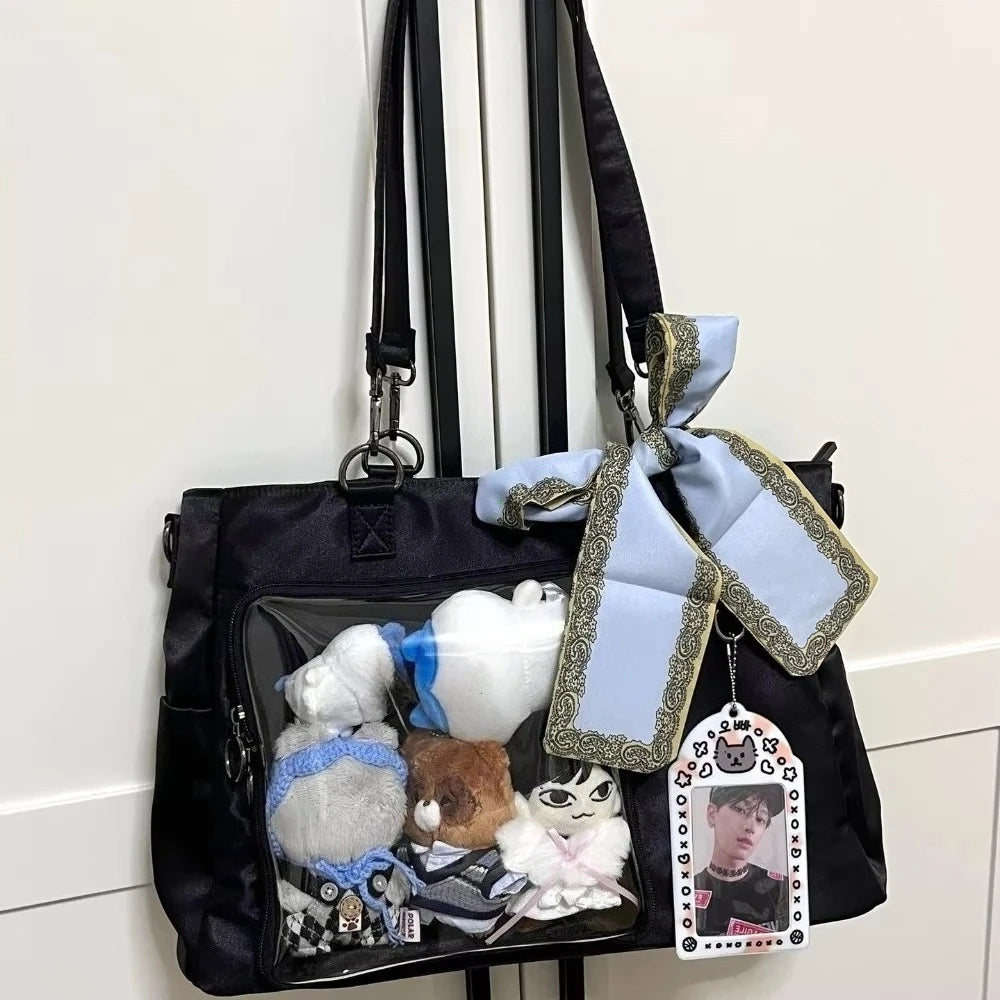 Large Capacity Transparent Window Tote Bag for Women