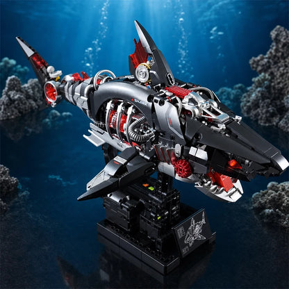 Mechanical Shark Building Blocks Set – MOC Technical Brick Model