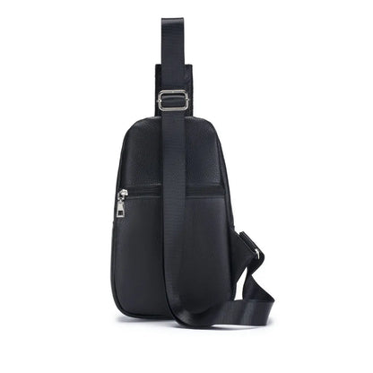 Genuine Leather Men's Sling Chest Bag – Crossbody Pack