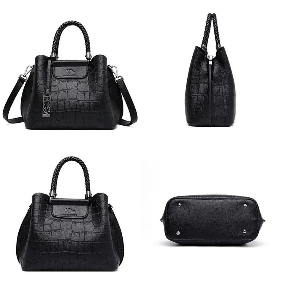 Luxury Stone Pattern Women's Handbag Crossbody Shoulder Bag