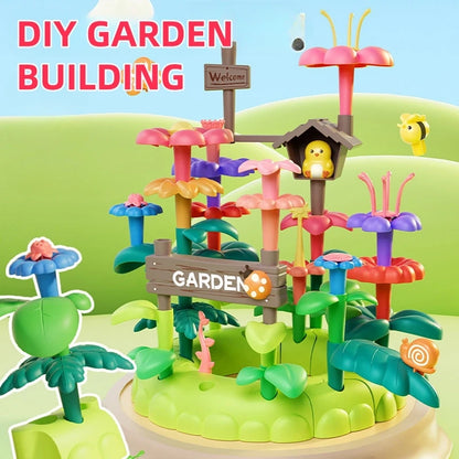 93-Piece Flower Garden Building Blocks Toy Set for Kids Ages 3-7