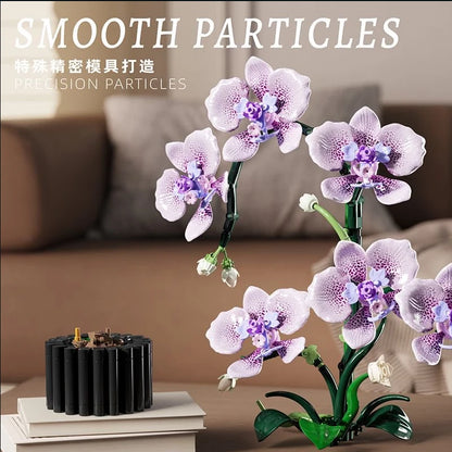 Orchid Flower Building Blocks Bonsai Set – 619 Pcs