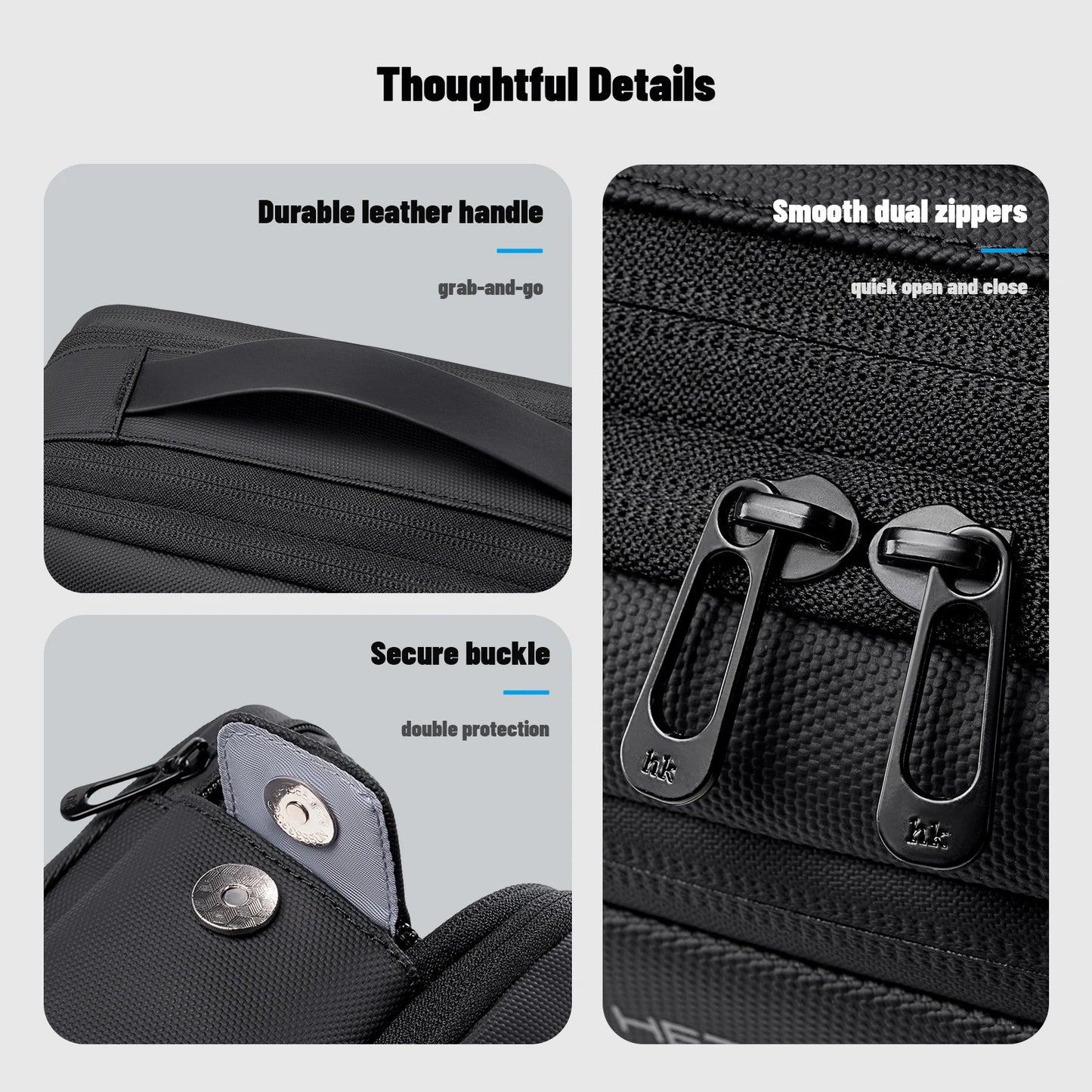 Travel Toiletry Bag, Waterproof Portable Wash Pouch for Men & Women