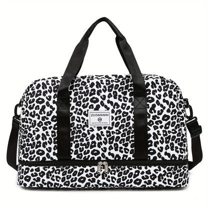 Animal Print Duffle Bag – Large Capacity Gym & Travel Weekender