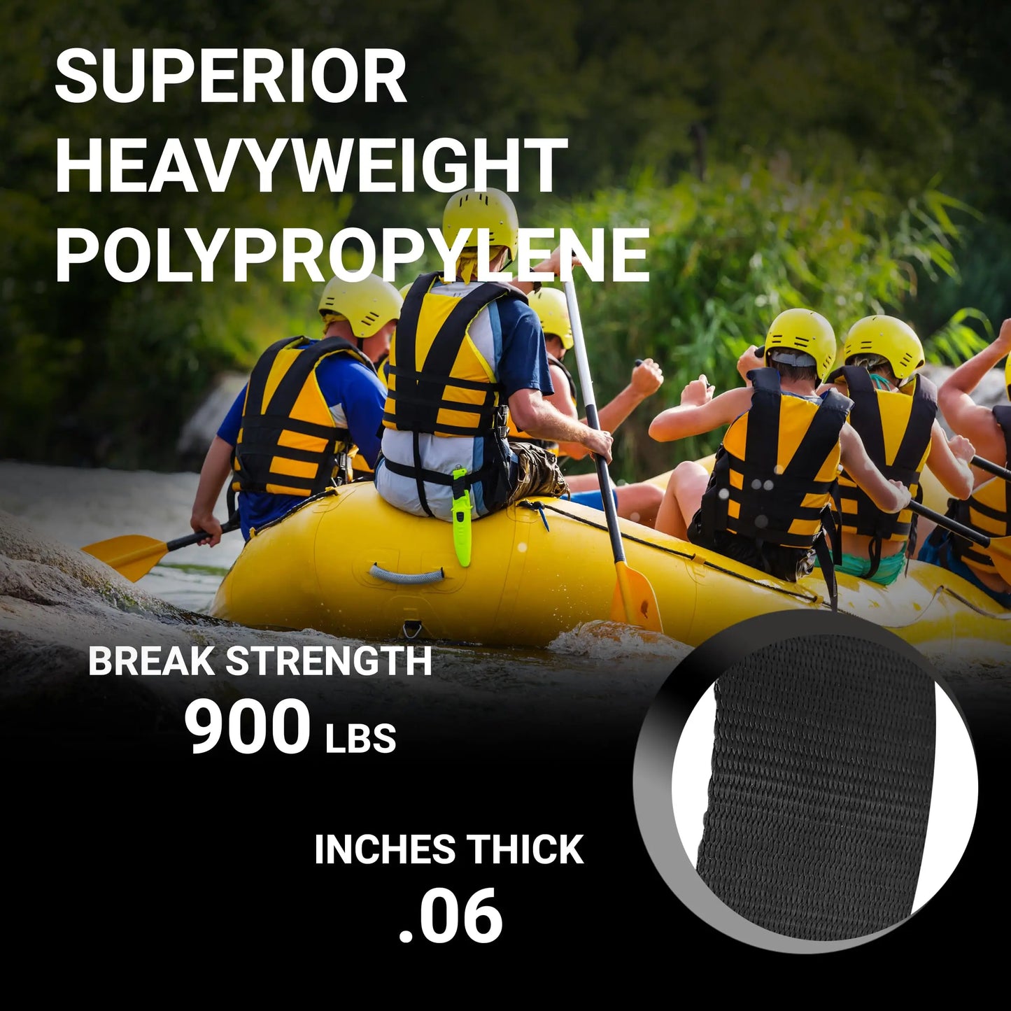 1-Inch Heavy Duty Polypropylene Webbing Strap – 10 Yards
