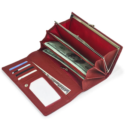 Luxury Crocodile Pattern Leather Wallet for Women