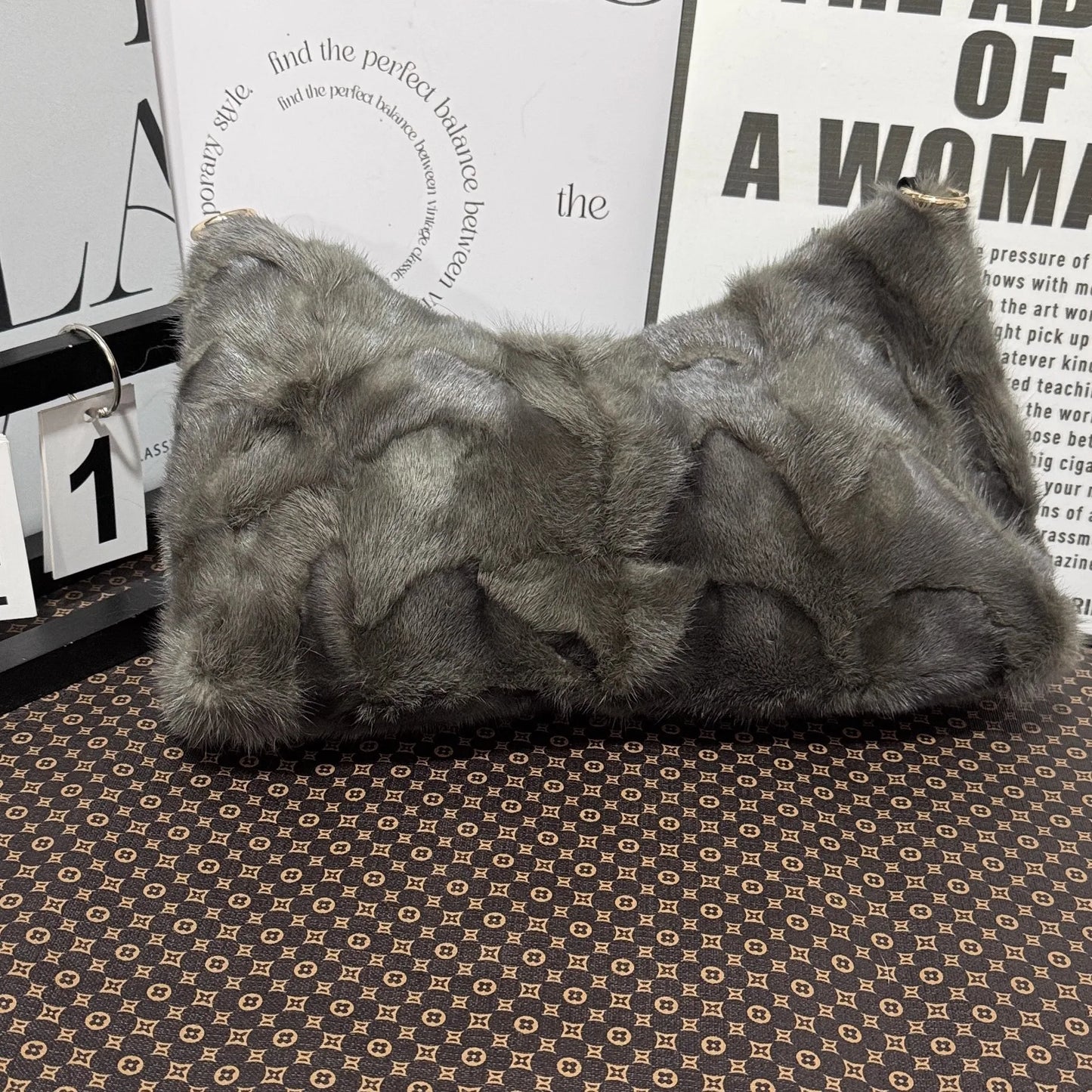 Mew Real Mink Fur Natural Cloud Winter Thick Bag Single Shoulder Women Fluffy Evening Ladies - Thick
