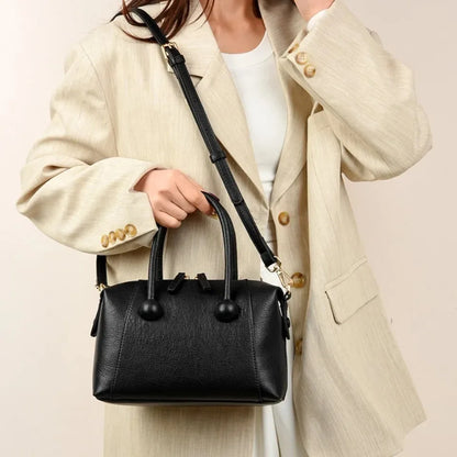 Soft Leather Women's Handbag – Shoulder Tote & Crossbody Bag