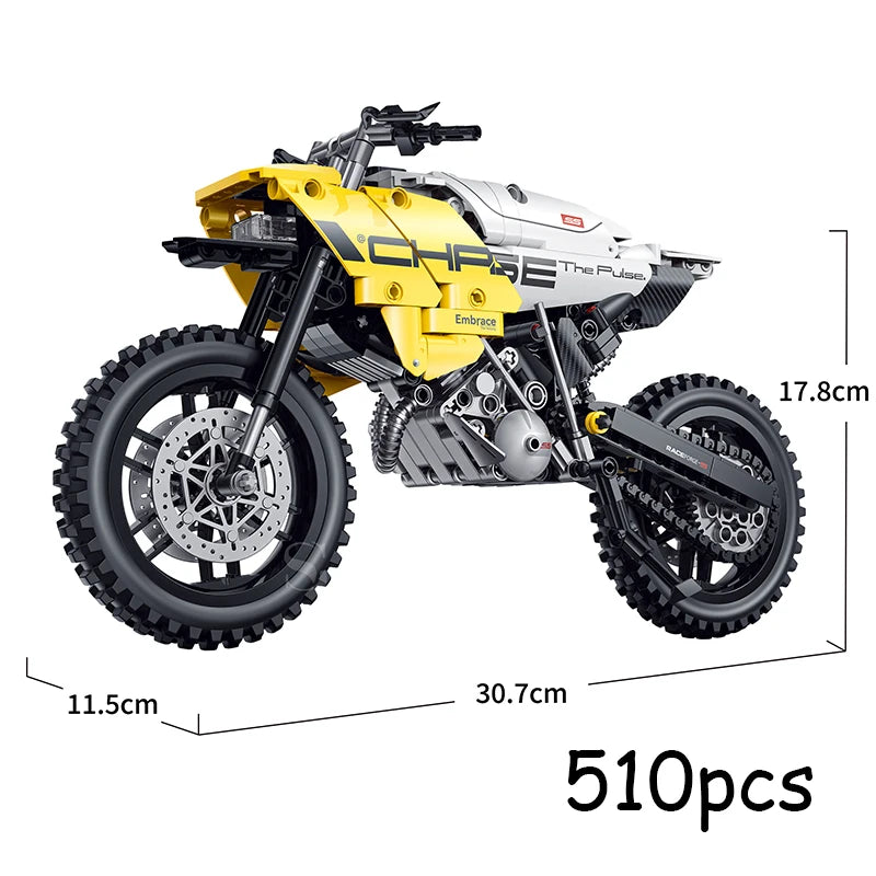 Motorcycle Building Blocks Set – 431pcs Chopper MOC Model Toy