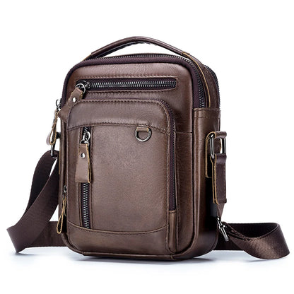 Genuine Leather Messenger Bag for Men – Small Crossbody