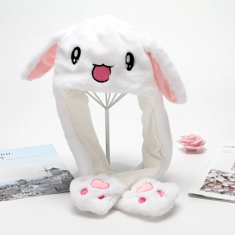 Cute Animal Ear Moving Plush Hat – Kids Cartoon Headband