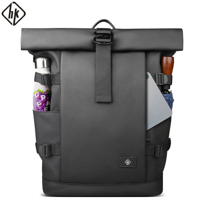 Expandable Travel Backpack for Men – Waterproof 17" Laptop Hiking Rucksack