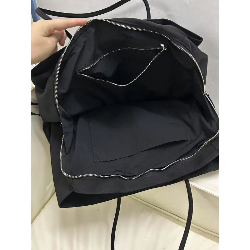 Women's Large Tote Bag Waterproof Nylon Multi-Layer Commuter