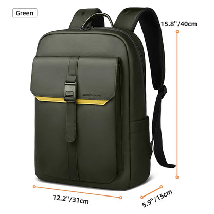 Stylish Business Backpack Men – 15.6" Laptop, Waterproof, Flap Design