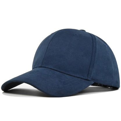 Suede Baseball Cap – Snapback Adjustable Dad Hat for Men & Women