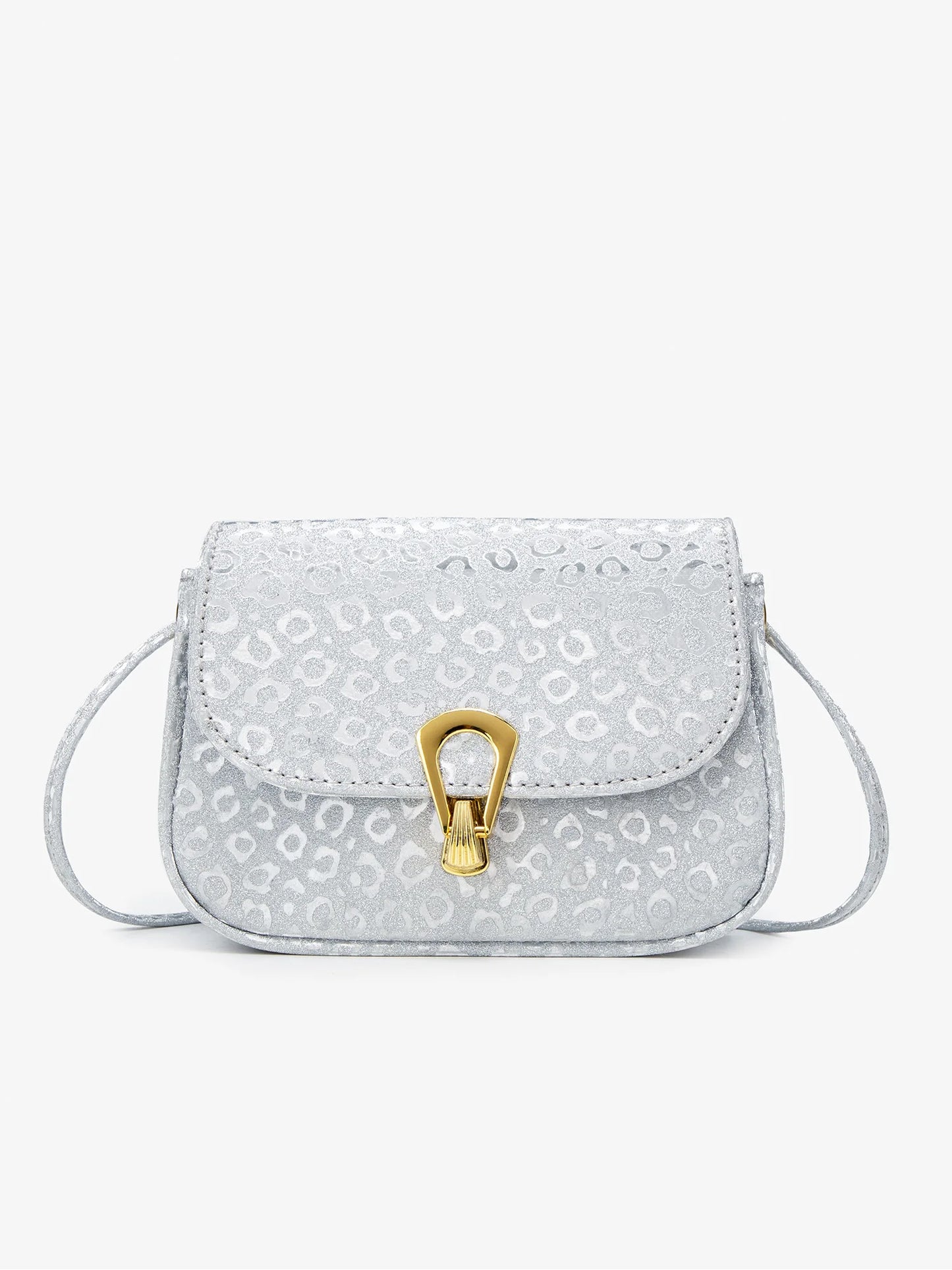 Sparkling Silver Mini Crossbody Bag for Women – Luxury PU Leather