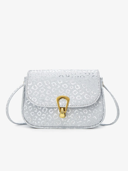 Sparkling Silver Mini Crossbody Bag for Women – Luxury PU Leather