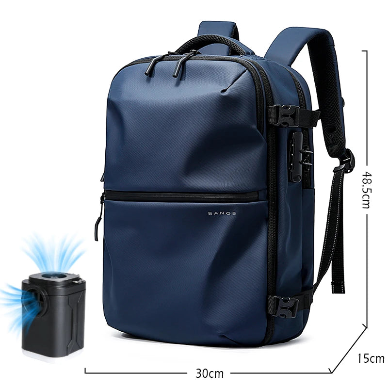 Anti-Theft Travel Backpack with Vacuum Compression & Laptop Compartment