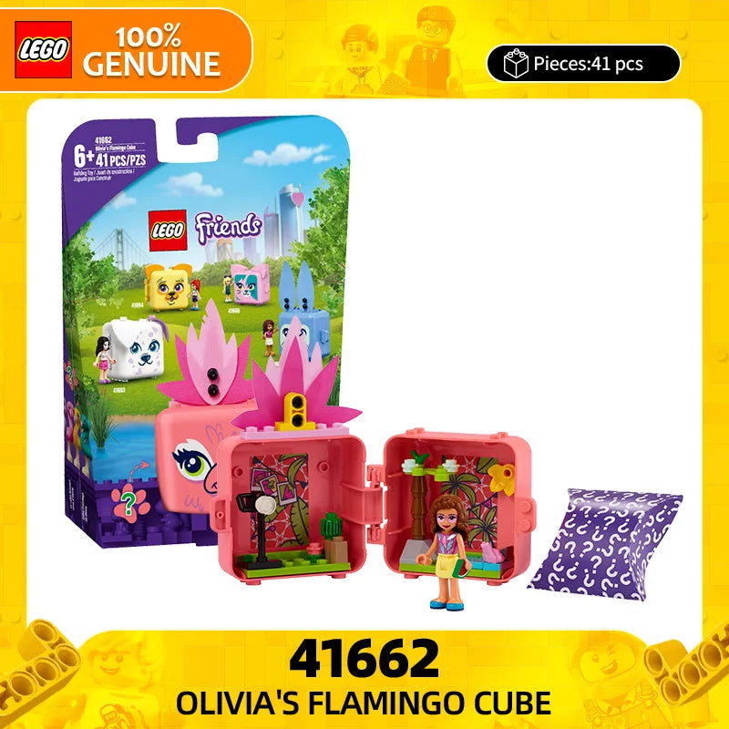 LEGO Friends 41662 Olivia's Flamingo Cube – 41 Pieces, Ages 6+