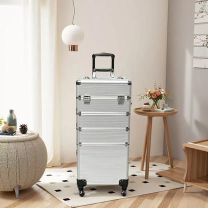 Professional Multilayer Rolling Makeup Case with Wheels