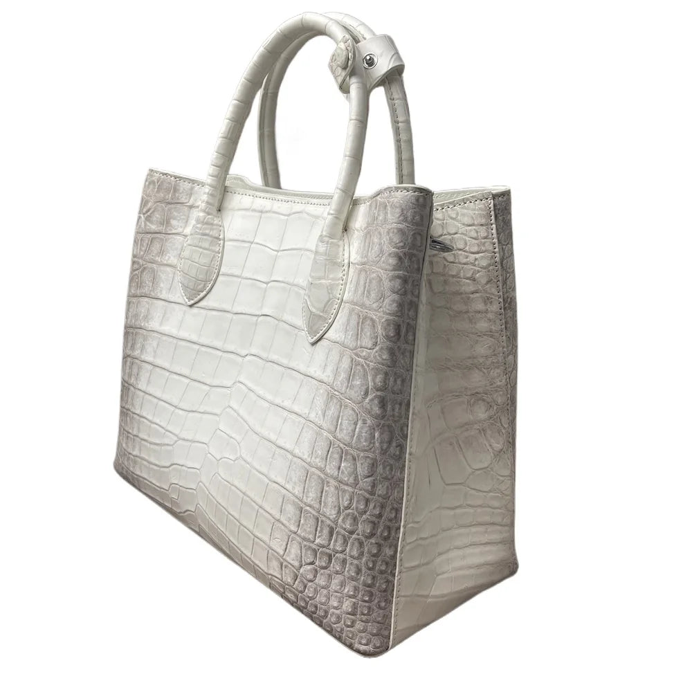 Himalayan Crocodile Belly Leather Handbag for Women