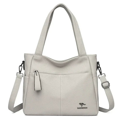 Leather Tote Shoulder Bag for Women – Large Crossbody Handbag