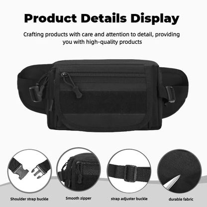 Men's Tactical Waist Bag with Multi-Compartment Storage