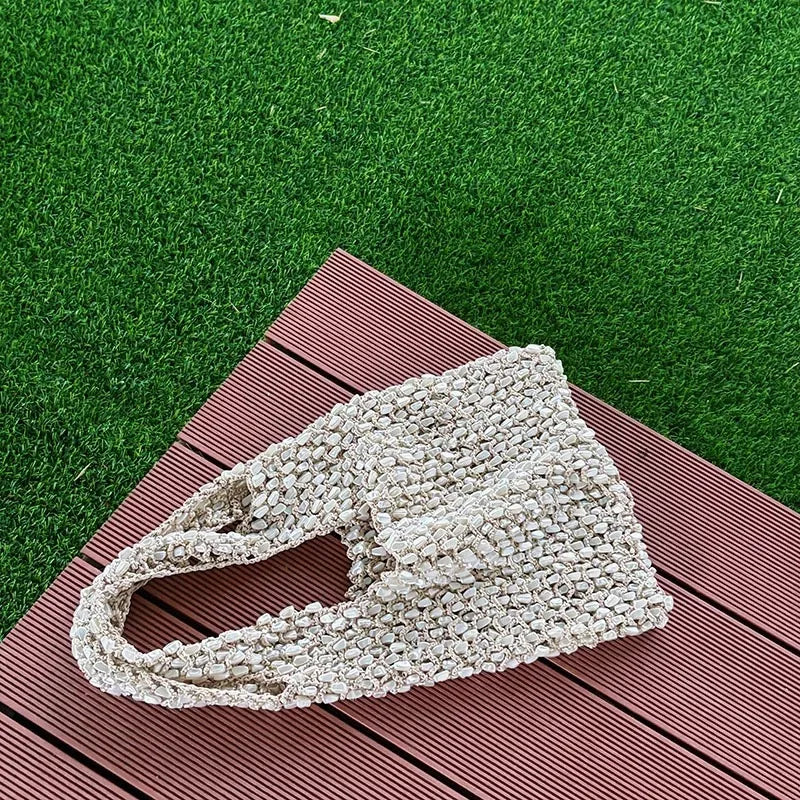 Pearl Beaded Shoulder Bag for Women – Luxury Summer Tote