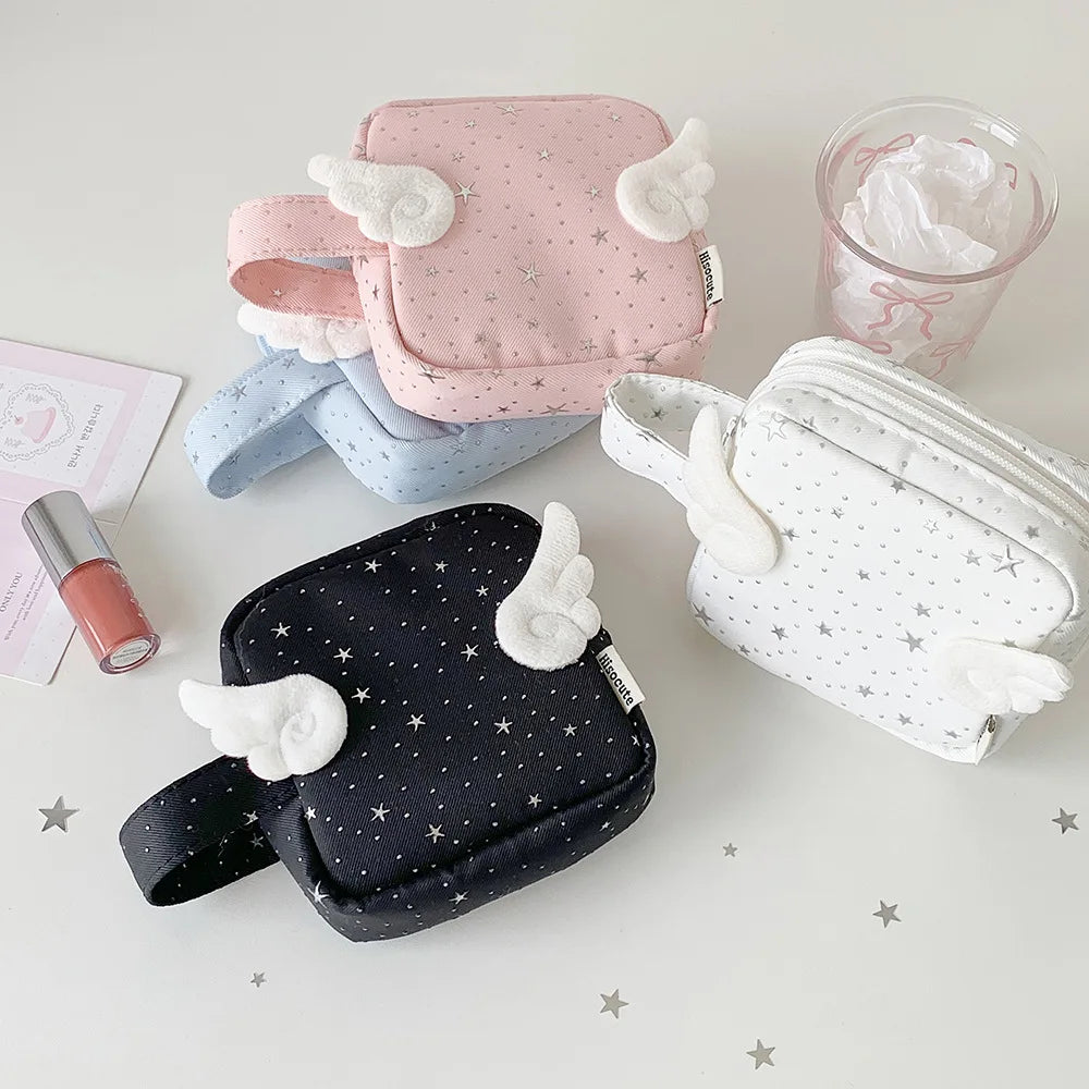 Angel Wing Star Makeup Bag – Cute Girls Cosmetic Pouch