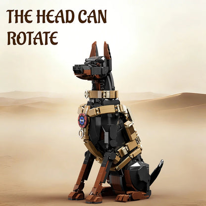 Doberman Police Dog Building Blocks Set – DIY Animal Brick Model