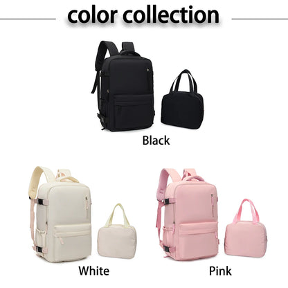 Travel Backpack 2-Piece Set – 180° Full Open with Toiletry Bag