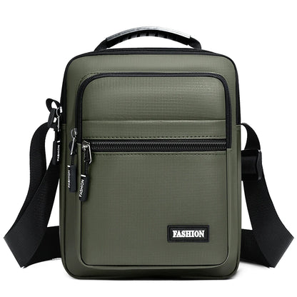 Men's Oxford Shoulder Bag – Multi-Pocket Messenger Handbag