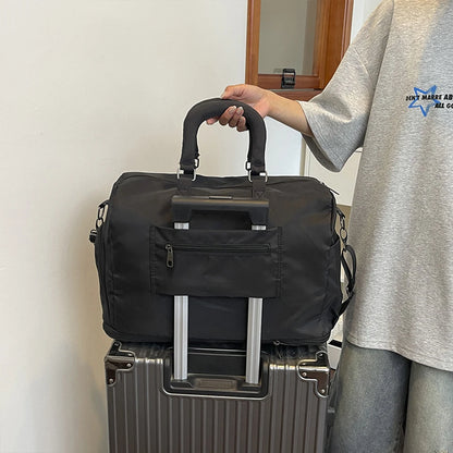 Expandable Travel Duffle Bag with Detachable Shoulder Strap