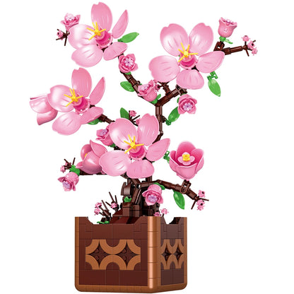 Flower Bouquet Building Blocks – Potted Plant Home Decor Set