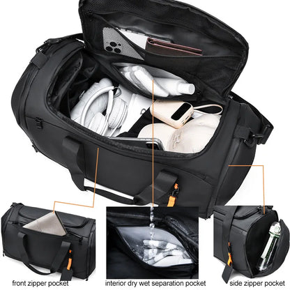 Large Gym Duffel Bag – Wet Dry Sport & Travel Bag