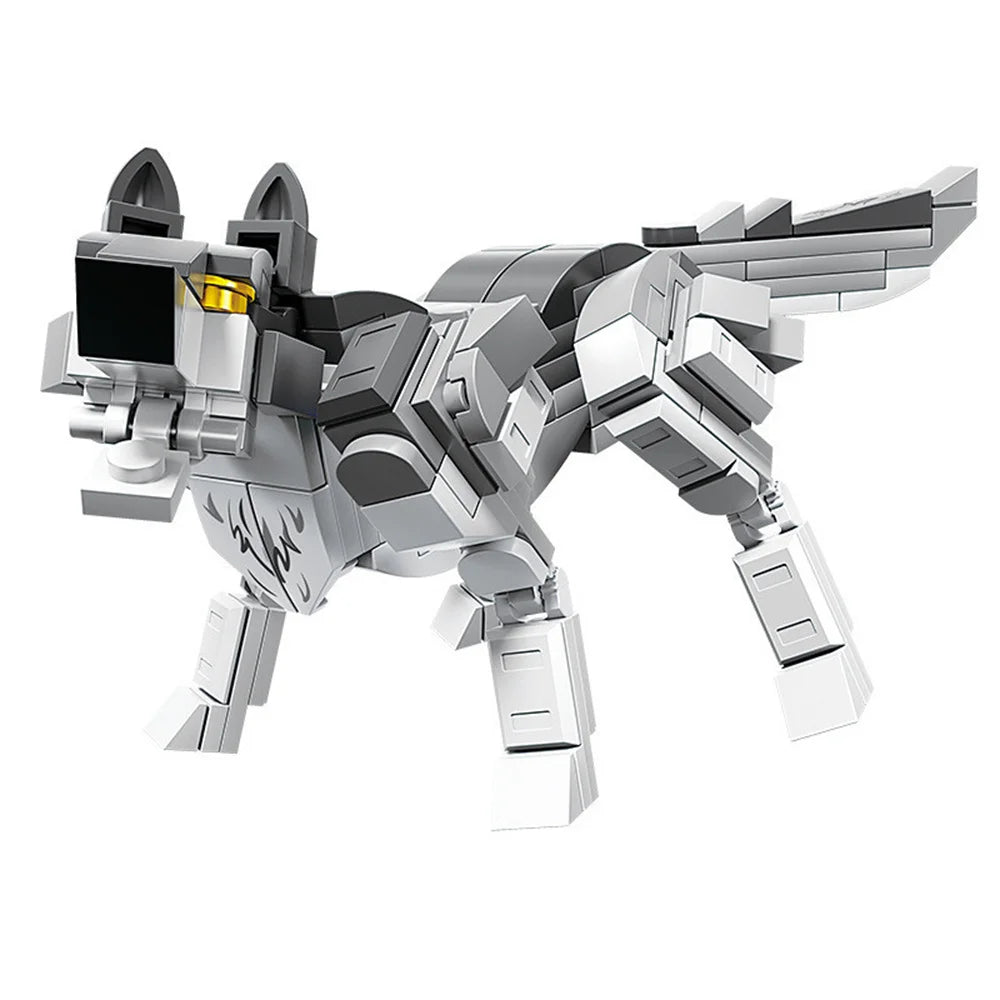 Wild Animal Building Block Kit – Fox, Wolf, Giraffe & More