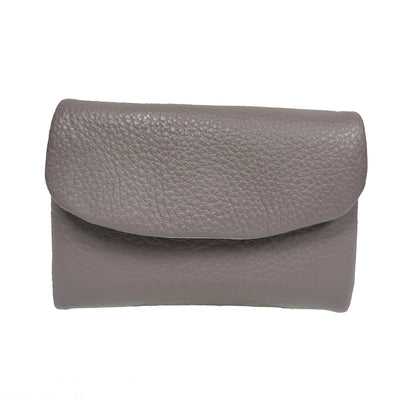 Genuine Leather Women's Short Wallet with Rainbow Interior