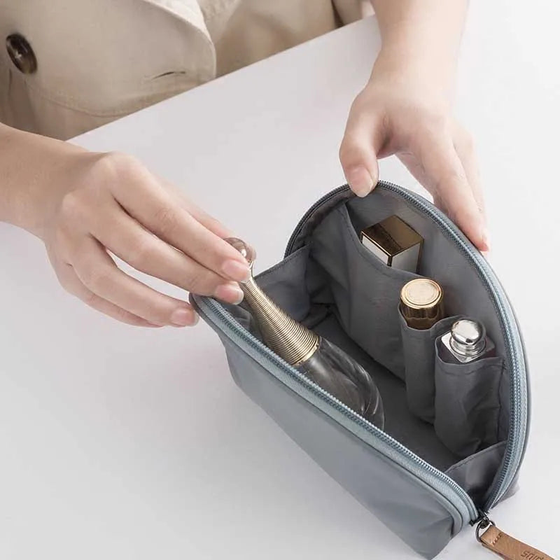 Semicircle Travel Cosmetic Bag for Women