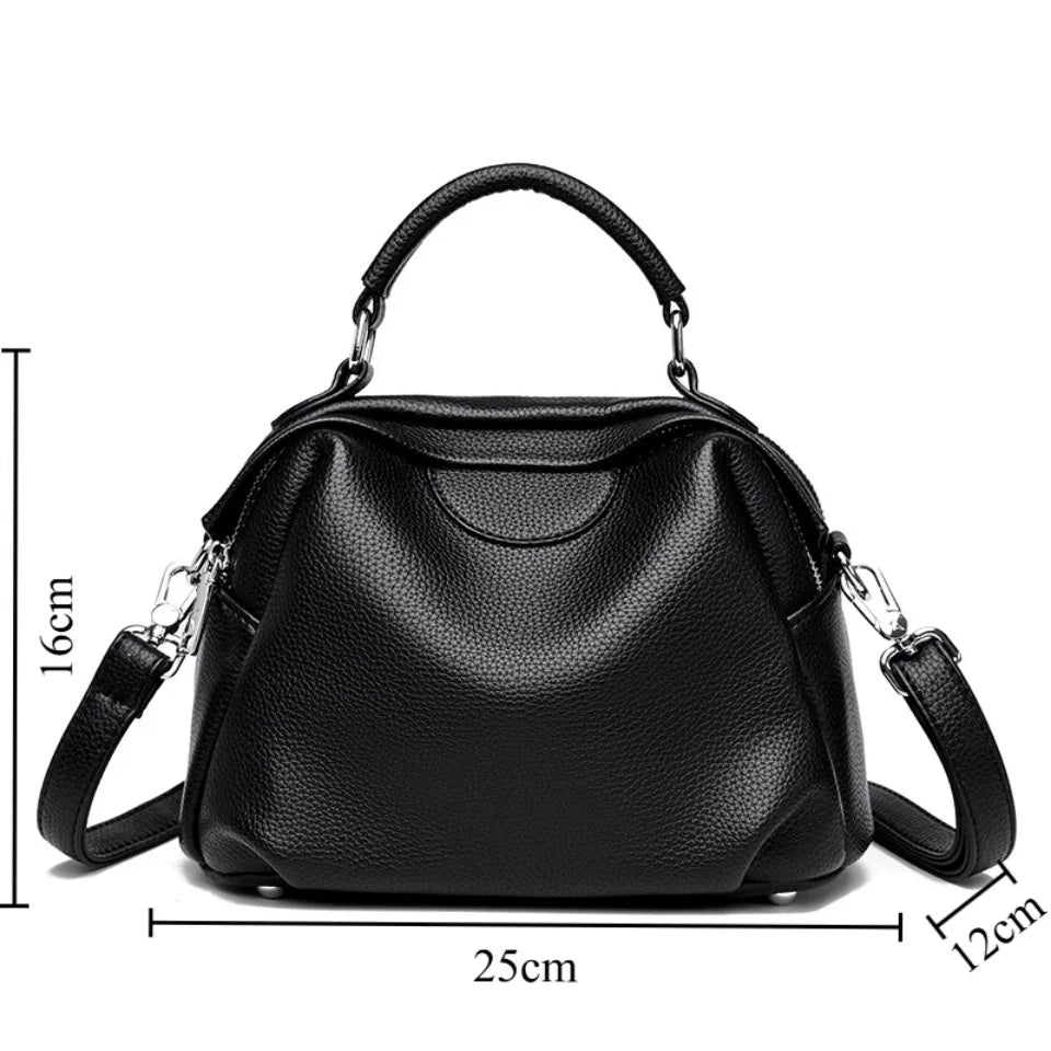 Soft PU Leather Tote Bag – Women's Large Capacity Shoulder Handbag