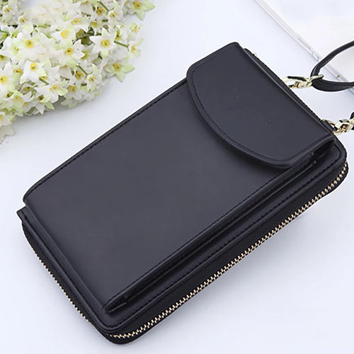 Women's PU Leather Phone Crossbody Bag & Wallet