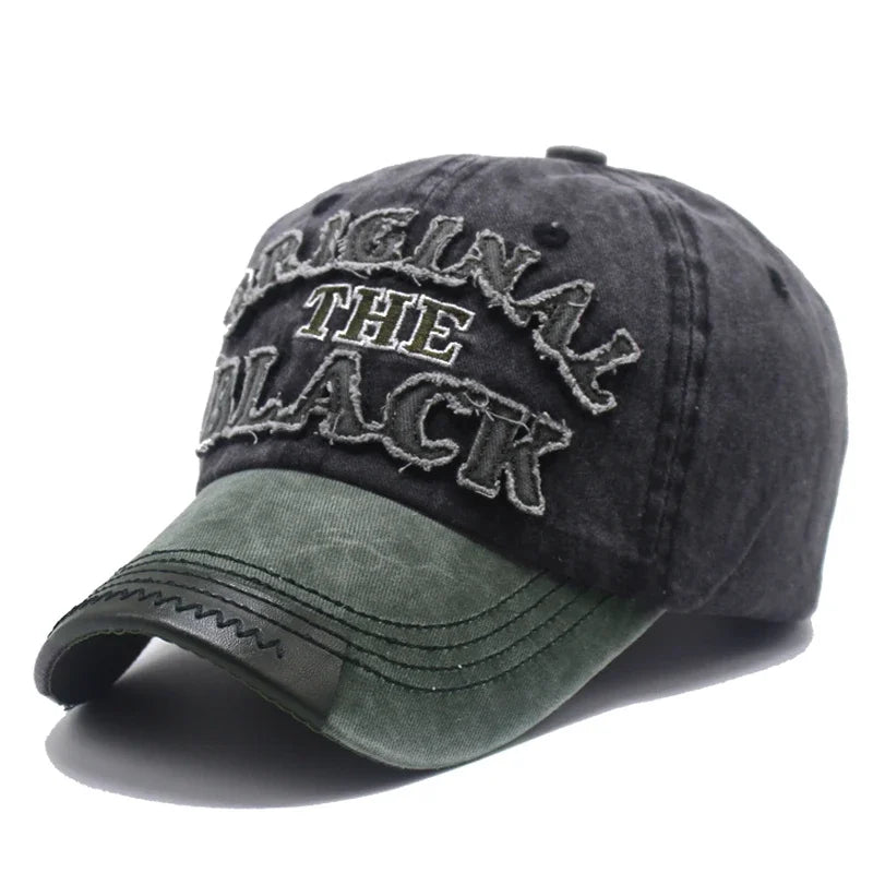 Unisex Vintage Baseball Cap Cotton Hats Men Women Casual 3d Black Letter Embroidery Outdoor Sports