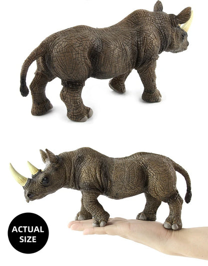 Rhinoceros Animal Figure – 27.5cm Realistic PVC Safari Toy