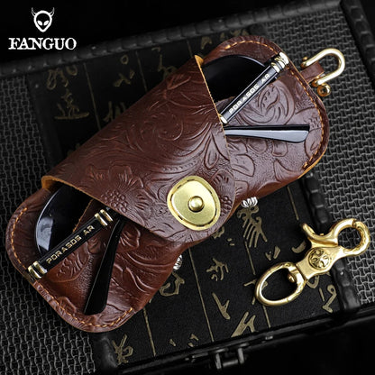 Handmade Genuine Leather Glasses Case – Soft Pouch for Sunglasses & Reading Glasses