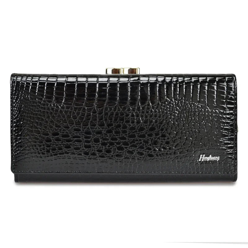 Luxury Alligator Leather Long Wallet for Women