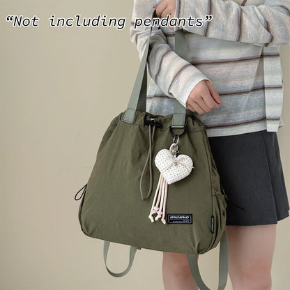 2-in-1 Drawstring Backpack & Crossbody Bag – Lightweight Casual