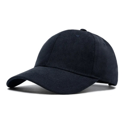 Suede Baseball Cap – Retro Snapback Hat for Men & Women