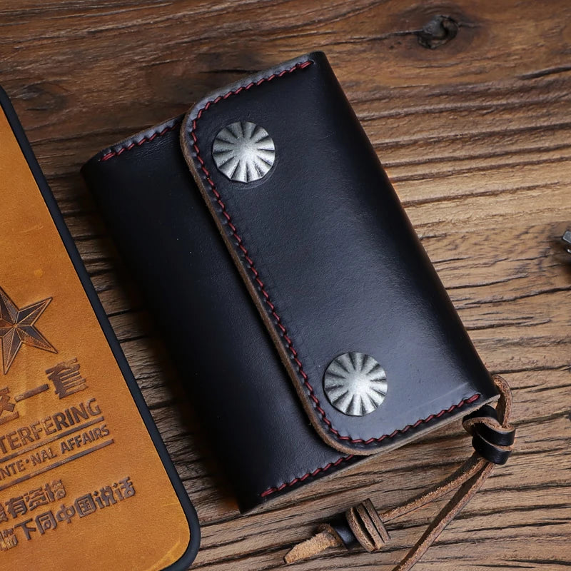 Handmade Horween Chromexcel Leather Card Wallet with Coin Purse