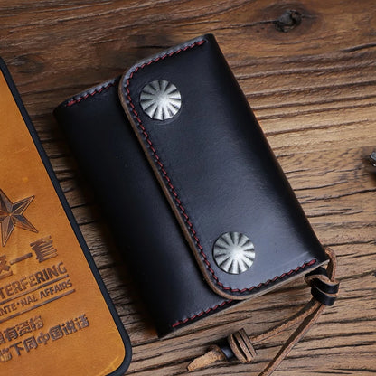 Handmade Horween Chromexcel Leather Card Wallet with Coin Purse