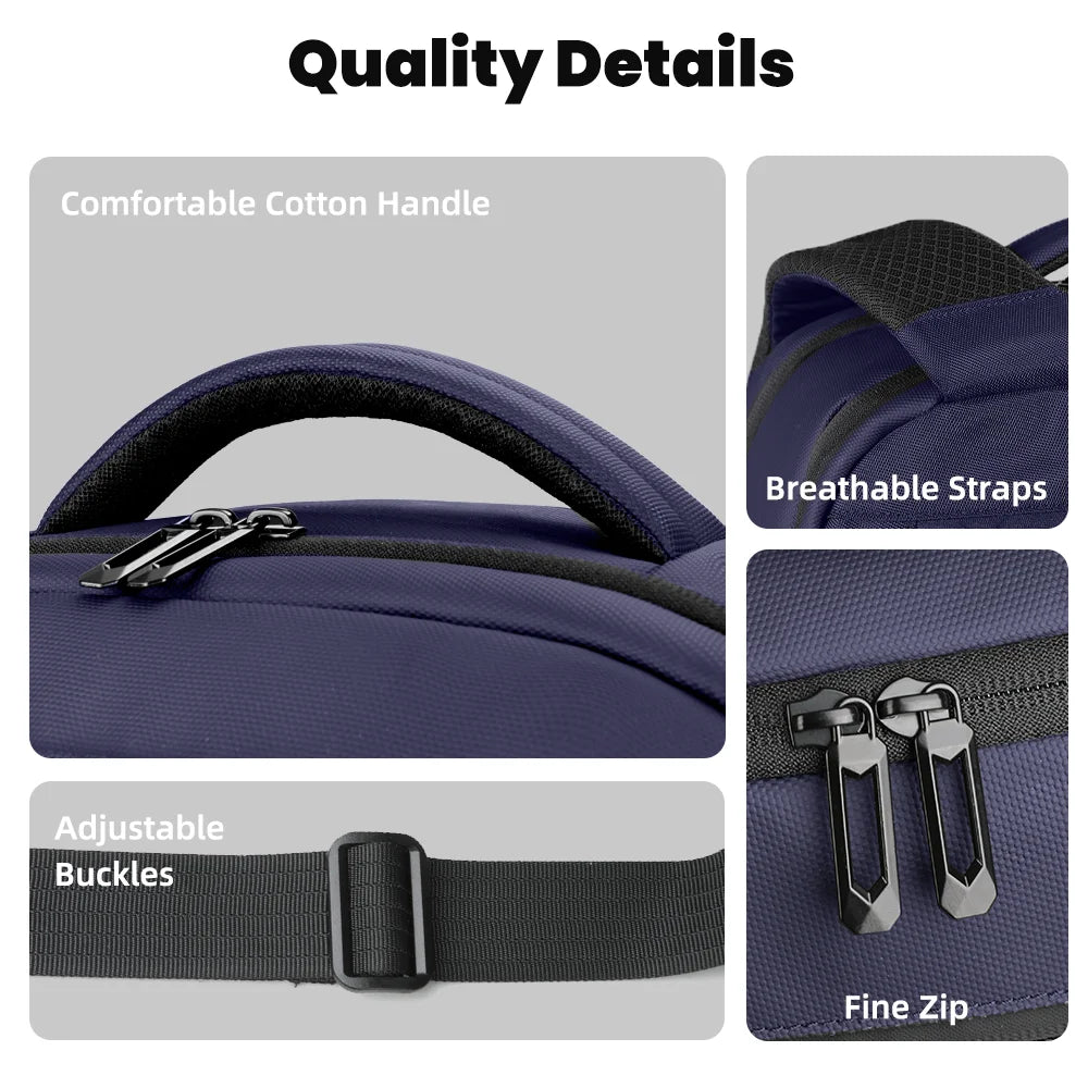 Airline-Approved Laptop Backpack for Men – 17" Business Rucksack with USB Port